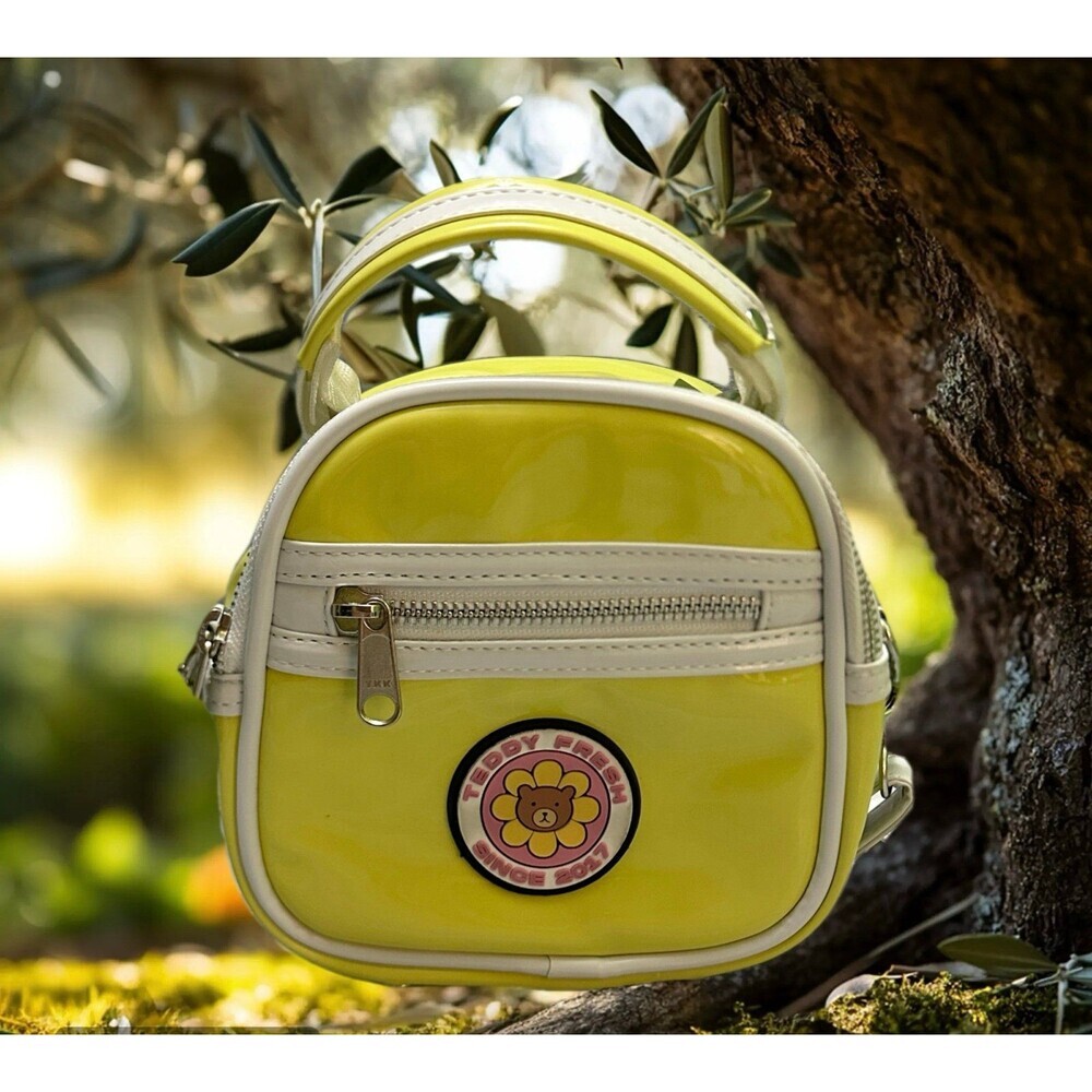 Teddy Fresh Yellow and White Mini Crossbody Bag